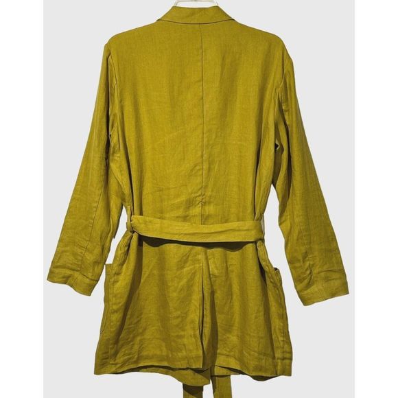 𝅺NEW LPA Mustard 100% Linen Blazer Jacket - Picture 6 of 12